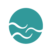 Icono de olas de mar del logo de La Ecocosmopolita para comunicación y reflexiones de sostenibilidad de Yve Ramírez